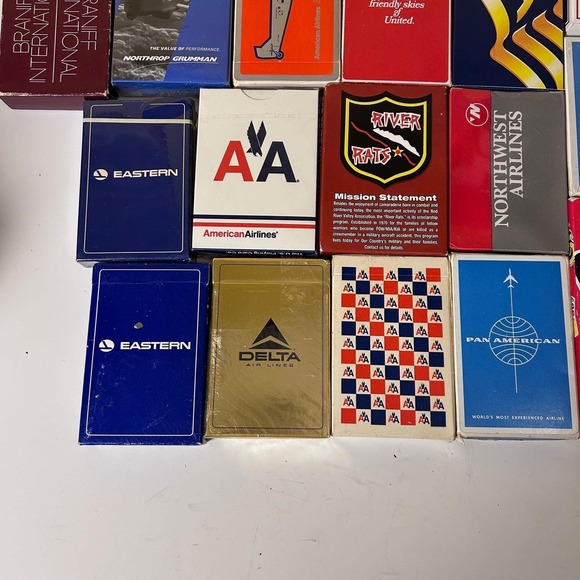 Vintage Airline Playing Card Decks Lot of 21 Mixed 1 Uno Deck - Picture 4 of 4